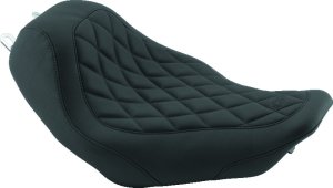 Honda VT750 Aero Two-Piece Seat with Driver Backrest - Mustang Motorcycle - Wide Touring - Black - `04-`21